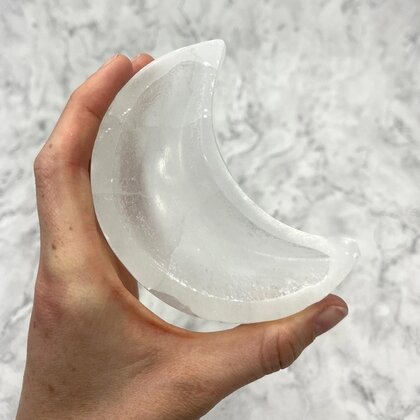 Selenite Moon Charging Bowl ~150mm
