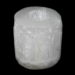 Selenite Tealight Candle Holder ~10cm