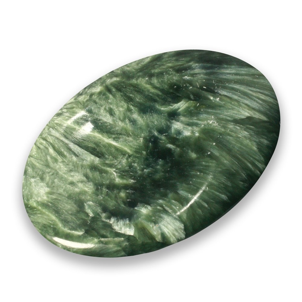 CrystalAge Seraphinite Drilled Tumble Stone 