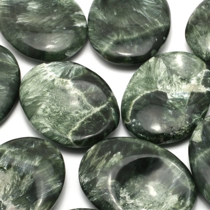 Seraphinite Thumb Stone ~40mm