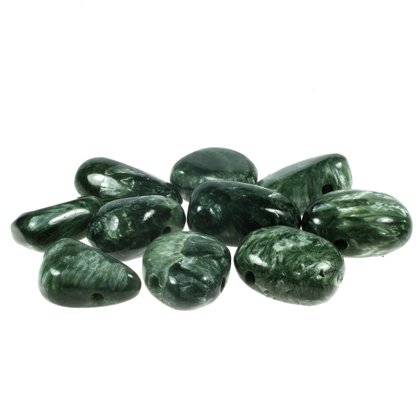 Seraphinite Drilled Tumble Stone