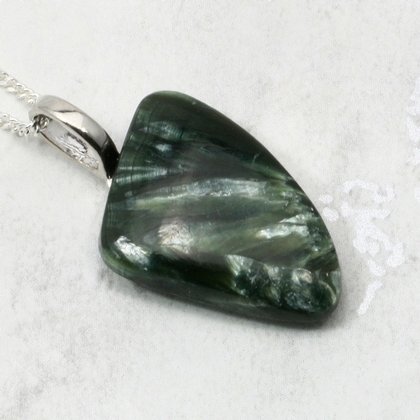 Seraphinite Gemstone Pendant ~23mm