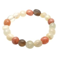 Shaded Moonstone Crystal Bead Bracelet