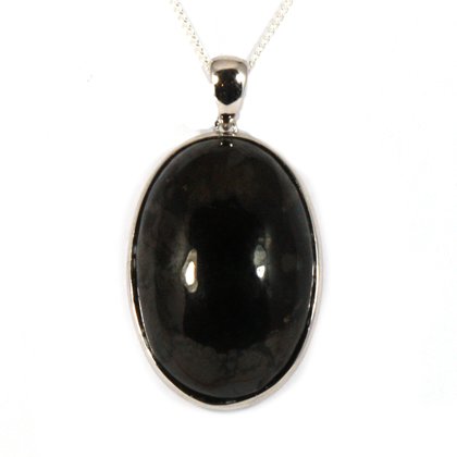 Shungite & Silver Pendant - Oval 30mm