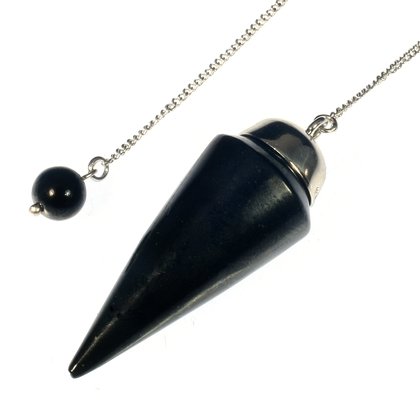 Shungite Long Drop Pendulum