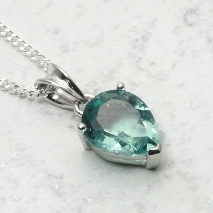 Siberian Blue Spinel Teardrop Pendant ~11mm