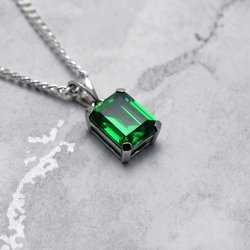 アクセサリー 316L Emerald Grid Necklace - Synchro1996 316L Emerald Grid Necklace - Synchro1996