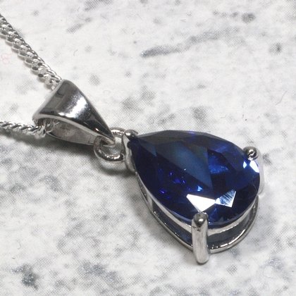 Siberian Tanzanite Teardrop Pendant ~14mm