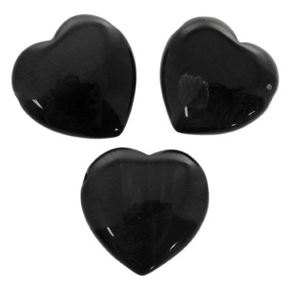 Side Drilled Blue Tiger Eye Hearts - 30mm