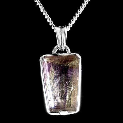 Silver & Super Seven Pendant - Trapezium 22mm