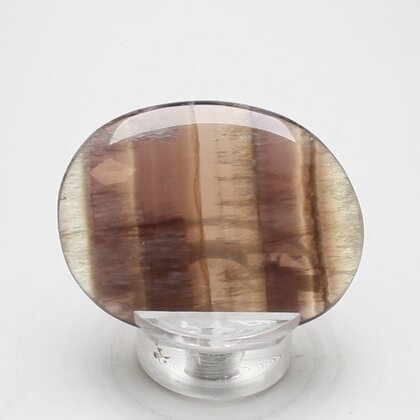 Smoky Fluorite Flat Tumblestone ~47mm