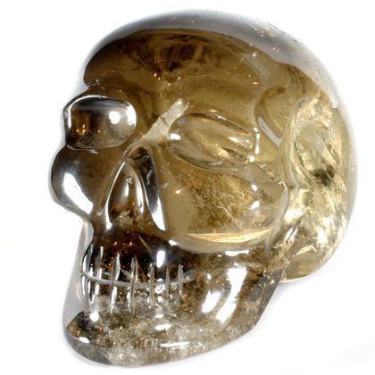 Smoky Quartz Crystal Skull ~7 x 6cm