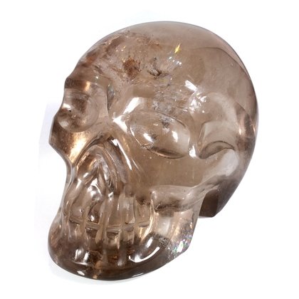 Smoky Quartz Crystal Skull ~9.2 x 6.5cm