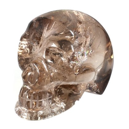 Smoky Quartz Crystal Skull ~9.3 x 6cm