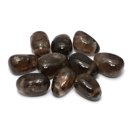 Smoky Quartz Drilled Tumble Stone