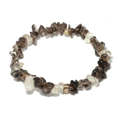 Smoky Quartz Gemstone Chip Bracelet