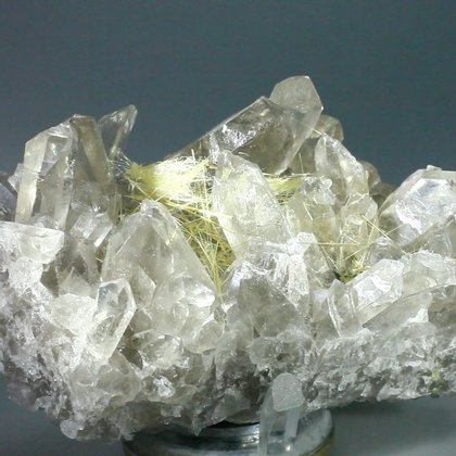 SUPERB Smoky Quartz with Golden Rutile Cluster ~66 x 53mm