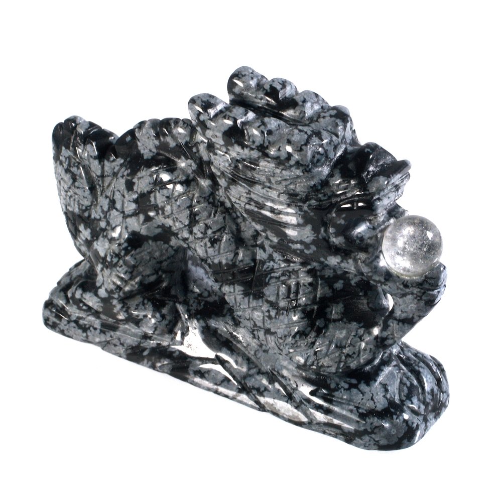 Snowflake Obsidian Chinese Dragon