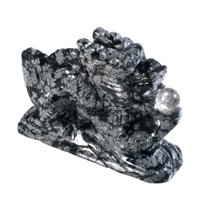 Snowflake Obsidian Chinese Dragon