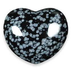 Snowflake Obsidian Crystal Heart ~45mm