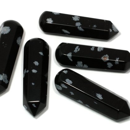 Snowflake Obsidian Crystal Massage Wand ~70mm