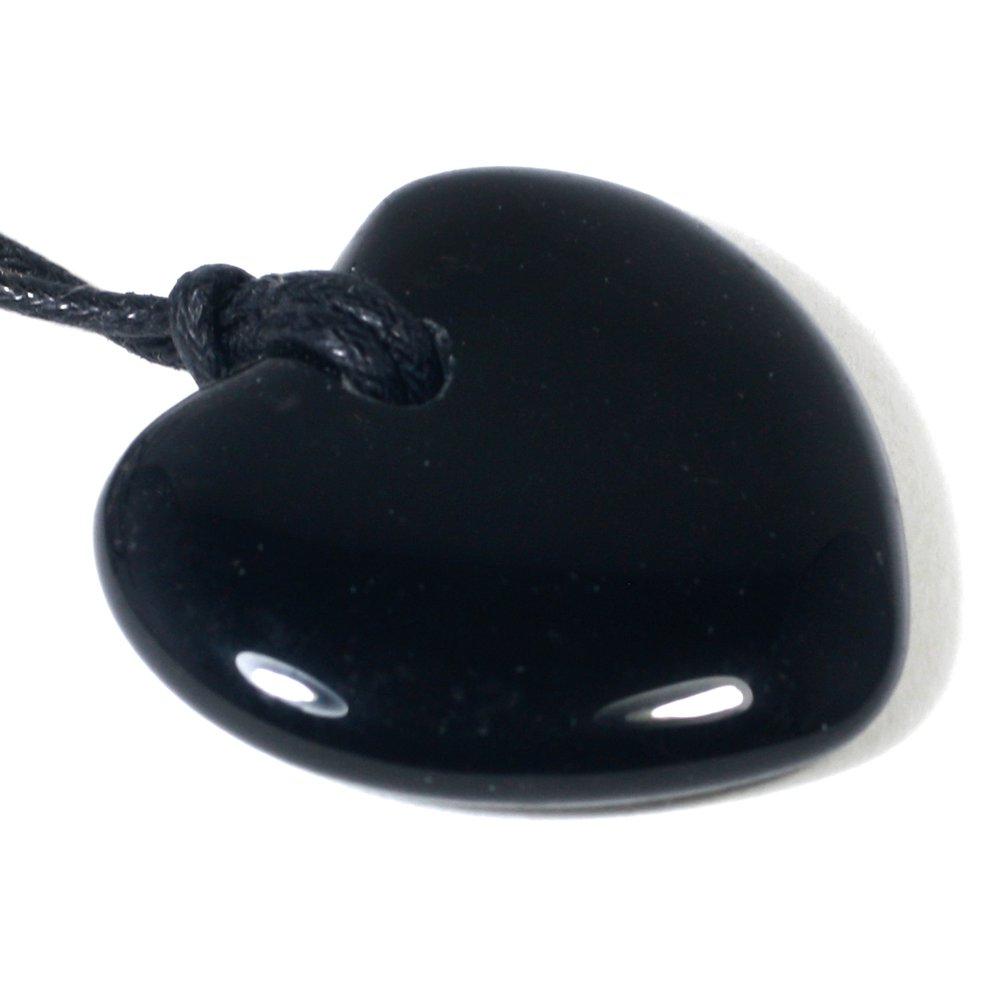Peanut Obsidian Heart Pendant
