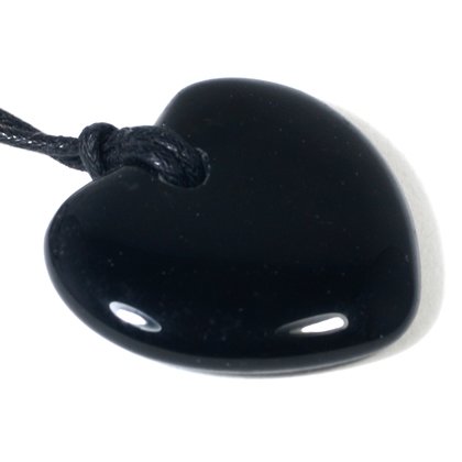 Obsidian Heart Necklace 'Safety'
