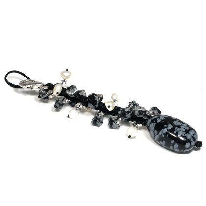 Snowflake Obsidian Recuperation Crystal Charm