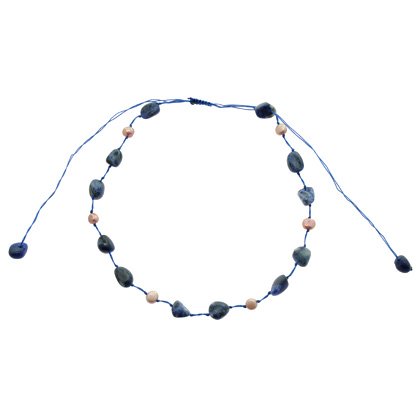 Sodalite & Pink Pearl Necklace