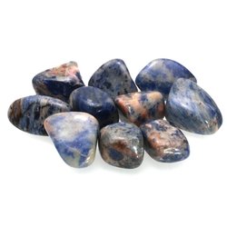 Lebensquelle Plus Sodalite Disc – Flat Gemstone Massage Stone / Fidget Stone