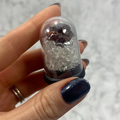 Spessartine Garnet & Quartz Energy Dome