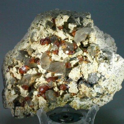 GORGEOUS Spessartine Garnet with Smoky Quartz Mineral Specimen ~81mm