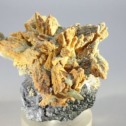 Sphalerite with Dogtooth Calcite Healing Crystal ~60mm
