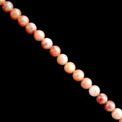 Strawberry Quartz Crystal Beads - 6mm