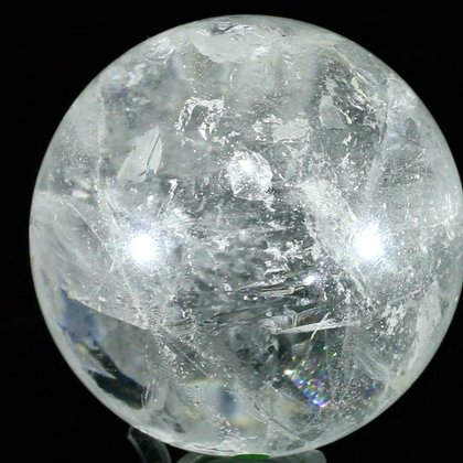 STUNNING Lemurian Quartz Crystal Sphere ~74mm