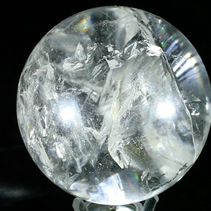 STUNNING Lemurian Quartz Crystal Sphere ~80mm