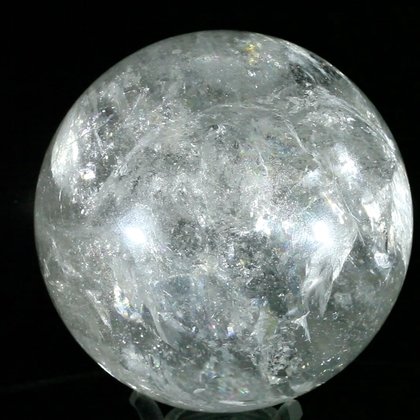STUNNING Lemurian Quartz Crystal Sphere ~81mm