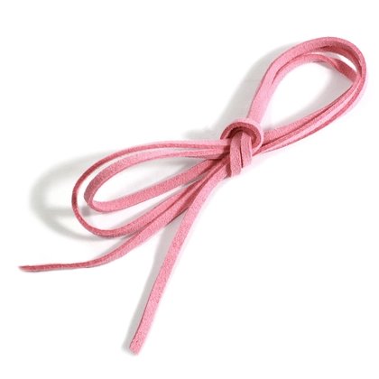 Suede Cord Necklace - Pink