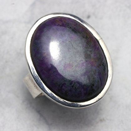 Sugilite & Silver Ring Oval - size - UK - R. USA - 9