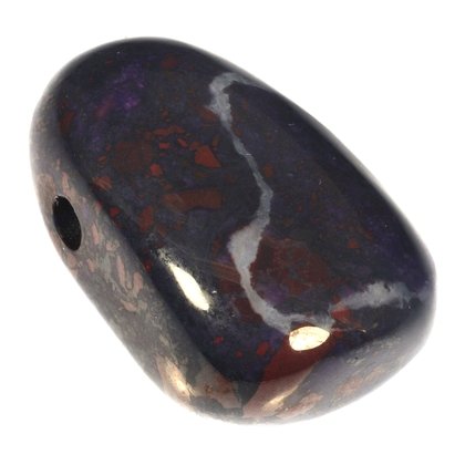 Sugilite Drilled Tumblestone  ~30mm