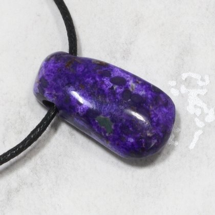 Sugilite Pendant With Wax Cotton Cord  ~25 x 13mm