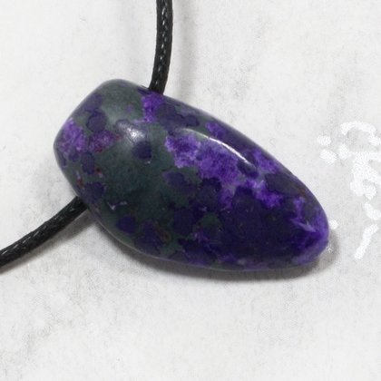 Sugilite Pendant With Wax Cotton Cord  ~27 x 14mm