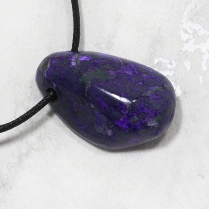 Sugilite Pendant With Wax Cotton Cord  ~31 x 18mm