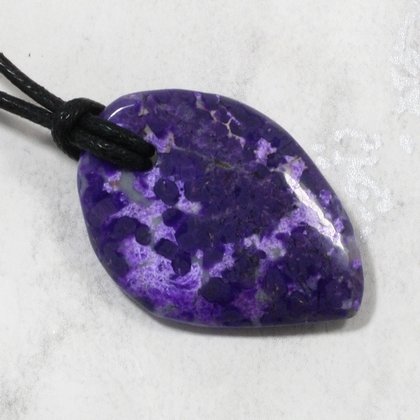 Sugilite Pendant With Wax Cotton Cord  ~32 x 22mm