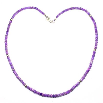Sugilite Roundel Bead Necklace (AA Grade) ~18"
