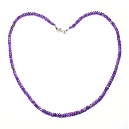 Sugilite Roundel Bead Necklace (AA Grade) ~19"