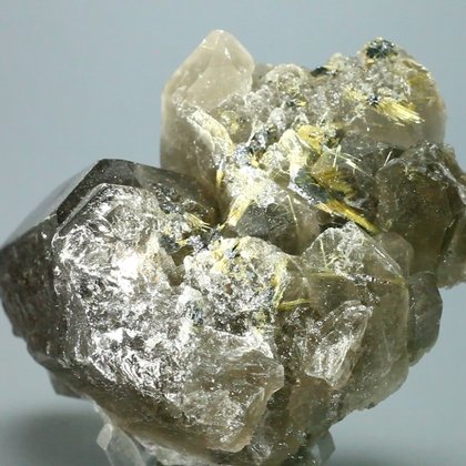 SUPERB Smoky Quartz with Golden Rutile Cluster ~95x66mm