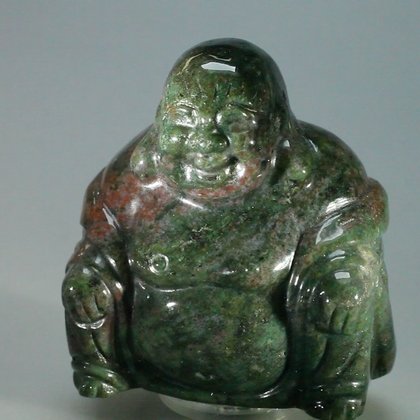 Superior Bloodstone Carved Sitting Buddha Statue ~51mm