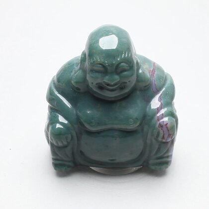Superior Bloodstone Carved Sitting Buddha Statue ~52mm