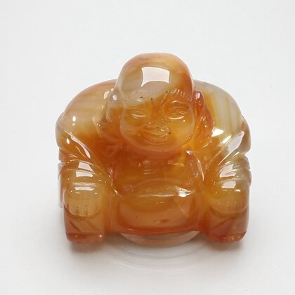Superior Carnelian Carved Sitting Buddha Statue ~48mm